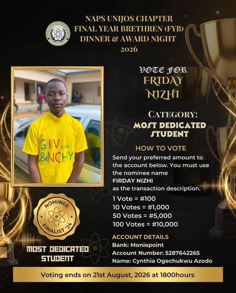 Campaign Flier for Friday Nizhi